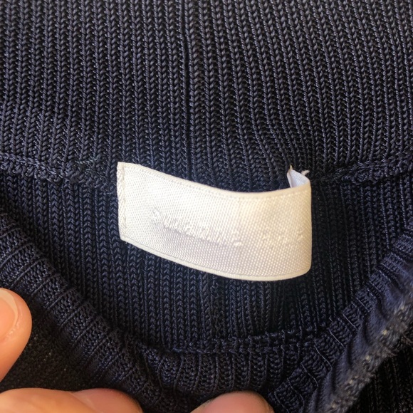 Suzanne Rae Rib Knit Pants in Navy - Picture 3 of 4